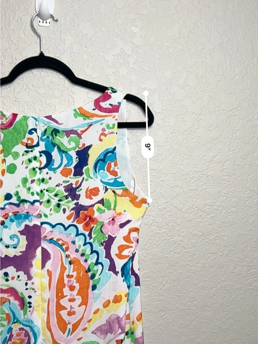 Lauren Ralph Lauren Colorful Paisley Faux Wrap Sleeveless Dress Size 6 - Picture 7 of 9